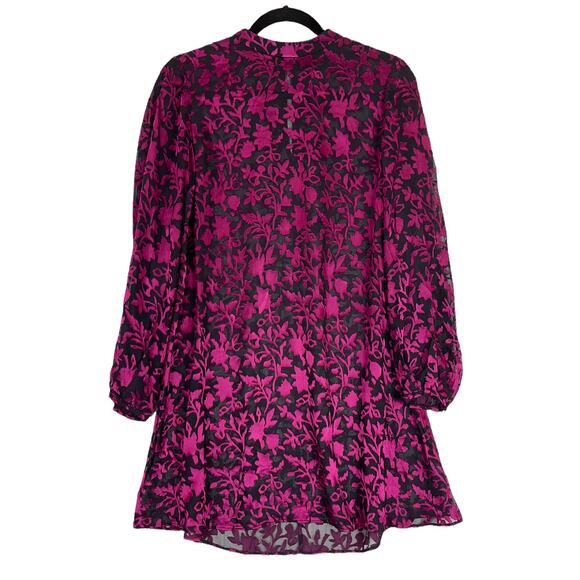 Club Monaco dress floral burnout long sleeve mini - Picture 1 of 5